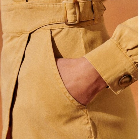 SEZANE Elivira Wrap Dress in Sand - Excellent Re-Owned Condition, Size 34 / US 2 - Picture 4 of 15